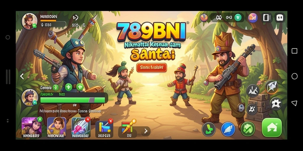 Screenshot gameplay 789BNI yang menarik dan penuh warna.