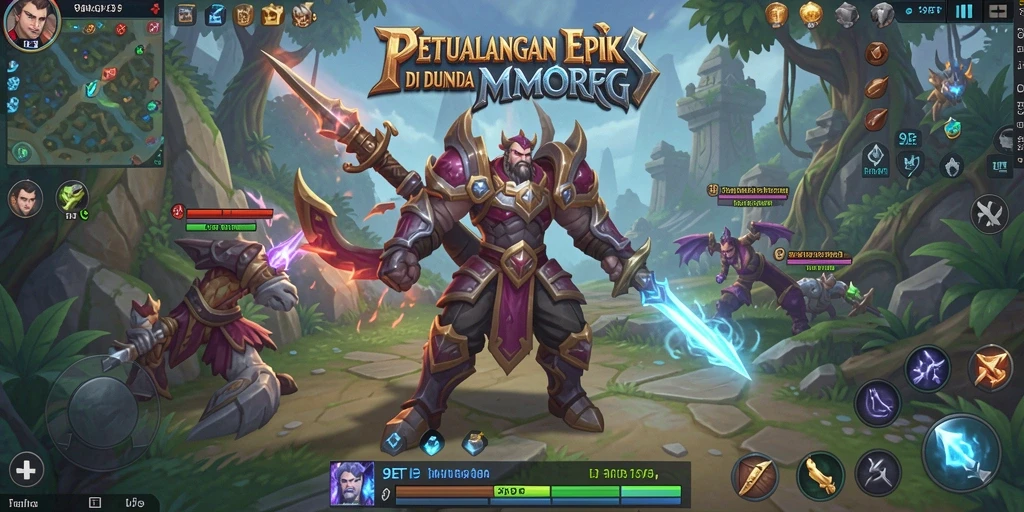 Tangkapan layar dari gameplay seru dalam 9ET MMORPG.