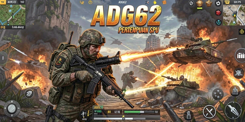 Screenshot ADG62 menampilkan aksi seru dalam gameplay TPS.
