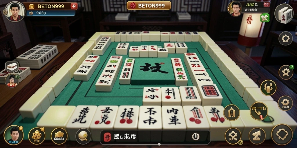 Tampilan menarik dari gameplay Mahjong di BETON999.