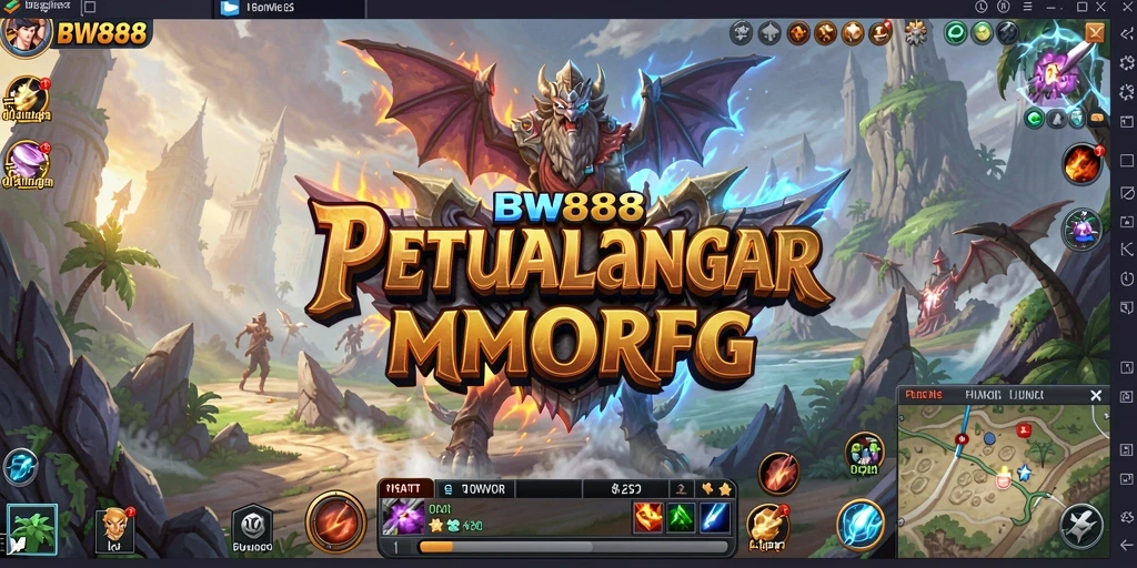 Tangkapan layar gameplay BW888 menunjukkan aksi pertempuran yang mendebarkan.