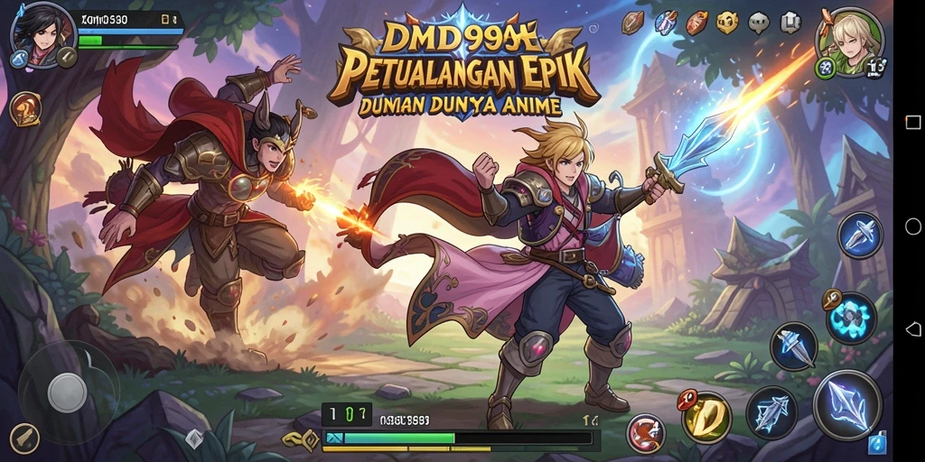 Screenshot menampilkan aksi seru dalam gameplay DMD999.