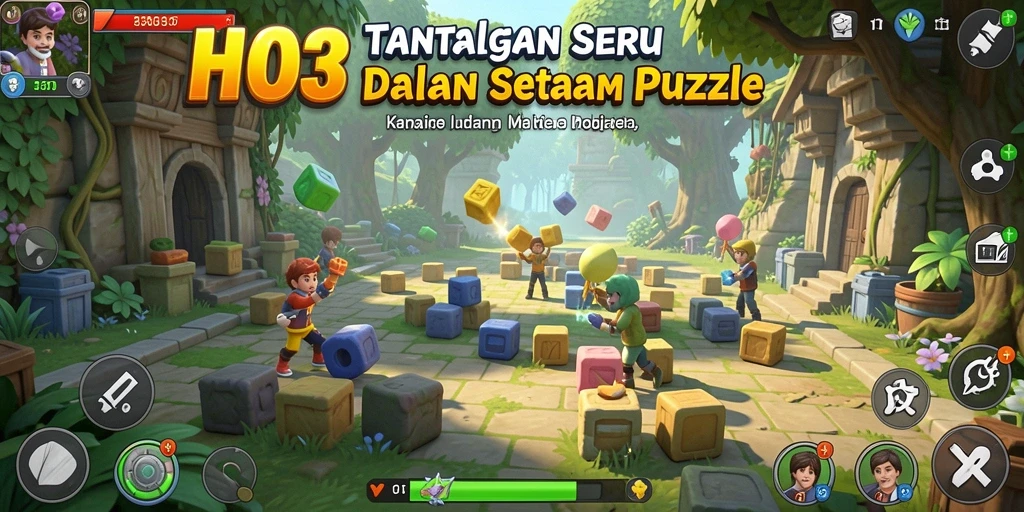 Screenshot utama HO3 menampilkan gameplay Puzzle yang mendebarkan.