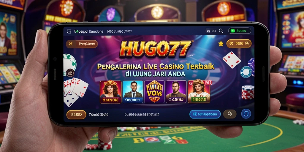 Tampilan gameplay Live Casino HUGO77 yang mengesankan.