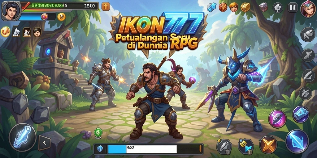 Tampilan grafis menakjubkan dari gameplay RPG IKON777.