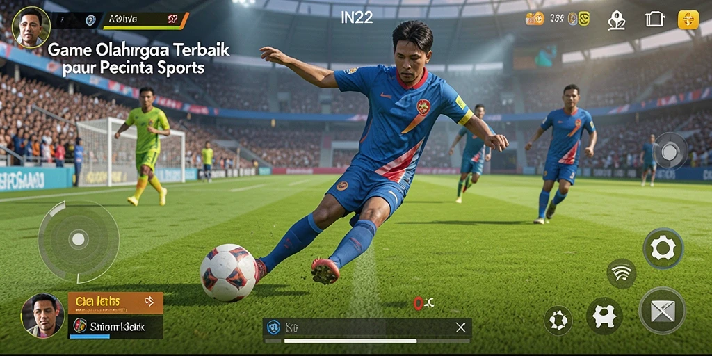 Tampilan gameplay menarik dalam IN22 dengan aksi olahraga seru.