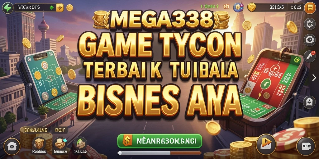Gameplay MEGA338 yang seru dan penuh tantangan dalam mengelola bisnis.