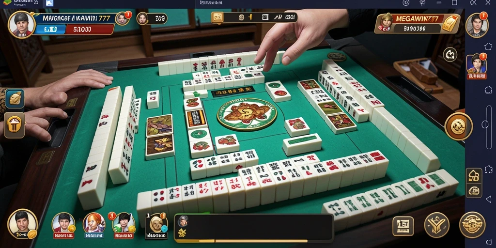 Tampilan gameplay MEGAWIN777 yang mendebarkan dalam permainan Mahjong.