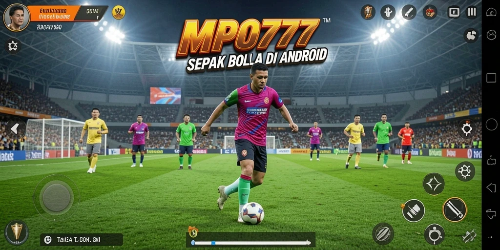 Tampilan gameplay menarik dari MPO777 saat pertandingan sepak bola berlangsung.