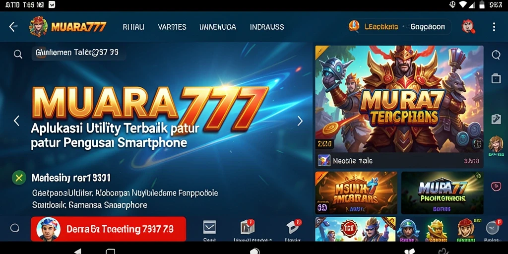 Tampilan antarmuka MUARA777 yang intuitif dan user-friendly.