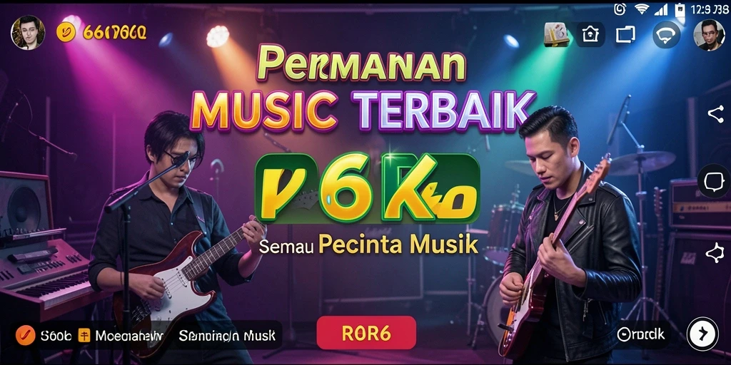 Screenshot R6R6 menampilkan momen seru gameplay musik.