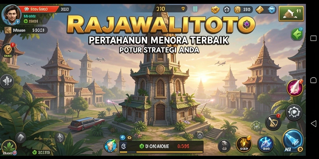 Tampilan gameplay menegangkan dari RAJAWALITOTO yang menunjukkan strategi Tower Defense.