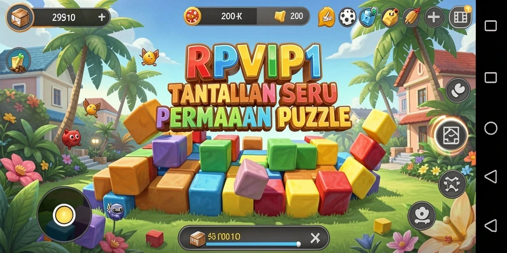 Tampilan gameplay RPVIP1 yang penuh tantangan dalam genre puzzle.