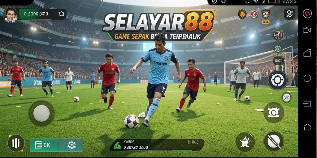Tampilan gameplay seru dalam <strong>SELAYAR88</strong> yang penuh aksi soccer.