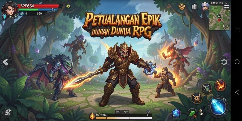 Tampilan gameplay RPG yang mendebarkan di SP666.