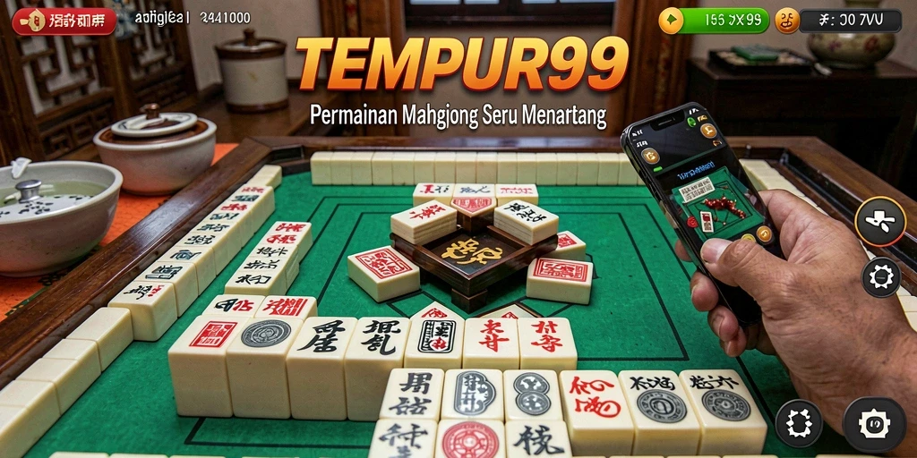 Tampilan gameplay Mahjong yang menantang dan menarik.