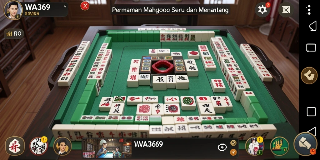 Screenshot gameplay WA369 yang menampilkan keseruan bermain Mahjong.